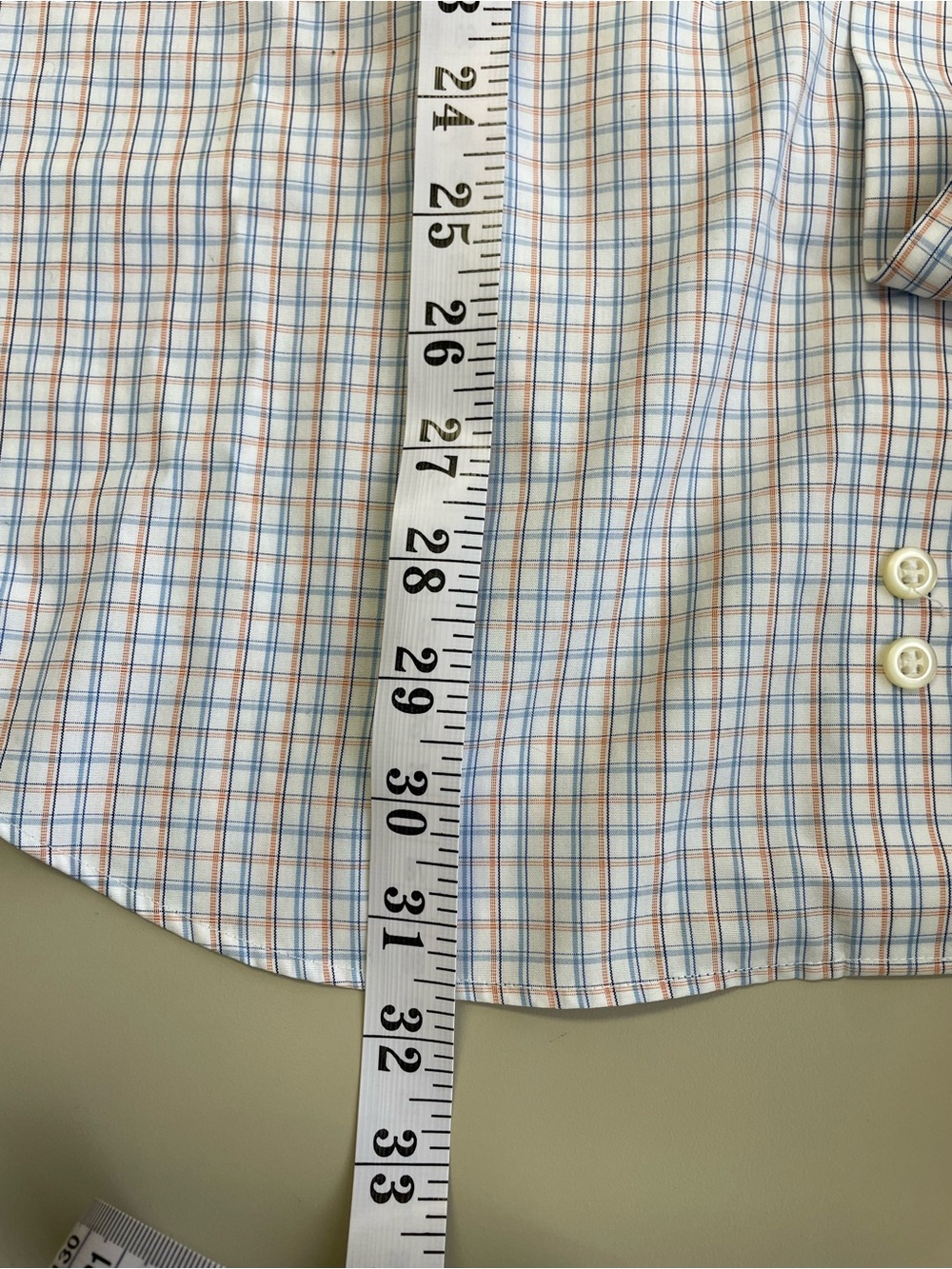 Banana Republic Non-Iron Slim Fit Plaid Short Sleeve Button Down Shirt - Size L - Picture 7 of 8